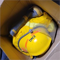 Fireman's Suit with Helmet, Boots, Pants and Coat