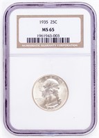 Coin 1935 Washington Quarter, NGC-MS65
