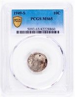 Coin 1949-S Roosevelt Dime, PCGS-MS65