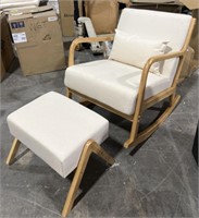 Wooden Rocker with Foot Stool