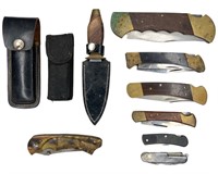 Lot of Vintage Pocket & Hunting Knives- Buck, Nort