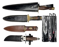 Group of Vintage Hunting & Bowie Knives
