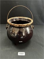 Drip Glaze Pot With Bailer