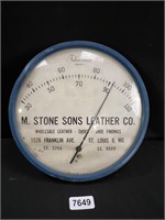 Antique Metal & Glass Advertising Thermometer