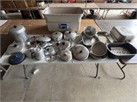 Large Tub of Cookware, Roasters, More