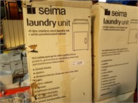 2 Seima 45 Litre S/S Laundry Tub & Cabinets