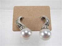 925 Sterling Silver Half Hoop Earrings