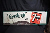 Fresh Up 7Up tin sign