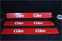 Three metal Coke rack fronts