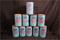 Esso Aviation oil EE 10 cans full