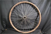 Antique wooden bicycle wheel