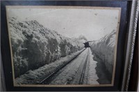 Hortonville NS train in snow photo 1905 +