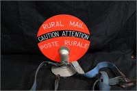 Rural Mail caution/attension car top sign