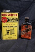 Boiler solder seal tin and stove black bottle