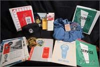 Lot of Parking meter manuals,ads, clothing etc