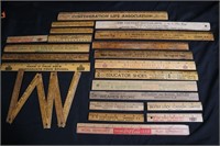 Collection of vintage advertising rulers