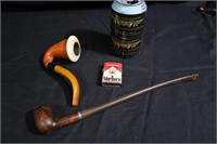 Calabash pipe & long handled pipe & Marlboro