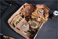 Box lot of cuckoo clocks