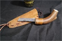 Nova Scotia crooked knife & leather sheath #4