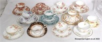 Antique English Porcelain Trios and Duos