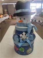 Stackable Christmas Snowman Boxes