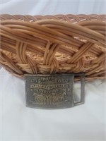 Levi Strauss & Co Belt Buckle, bedding, basket