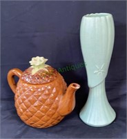 McCoy style vase - 11 inches tall and a Cobb