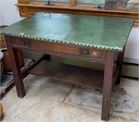 Antique oak table with one drawer above and a