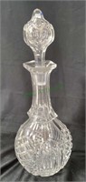 Crystal glass decanter with top, stands 14 inches