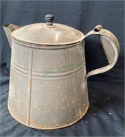Antique galvanized coffee pot - 9 1/2 inches tall.
