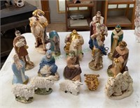 17 piece nativity set. Room A