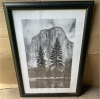 Framed Scenic Cliff Drawing 40"x28”