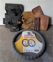 Lot of Tool Belts And Sterring Wheel Cover 14.5"