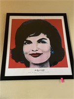 VTG ANDY WARHOL JACKIE ONASSIS EXHIBITION POSTER