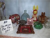 10pc Eclectic Collectibles - Banks / Ashtrays ++