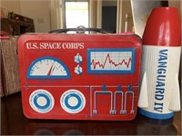 US SPACE CORPS METAL LUNCHBOX & THERMOS