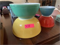 SET OF 4 PRIMARY COLOR MIXING BOWLS