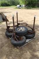 (2) Trailer Axles, (1) With Brakes W/ Spare Tire,