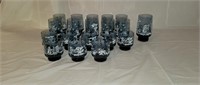 Vintage Libbey Mary Gregory Hand Painted Glasses