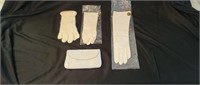Vintage Ladies Beaded Purse and Gloves