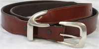 CHACON JAMES REID STYLE STERLING / LEATHER BELT