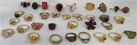 VARIETY GOLD COLORED & MORE RINGS*COSTUME JEWELRY