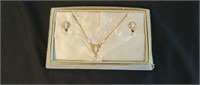 1/20 Gold Filled Opal Necklace & Earrings Set