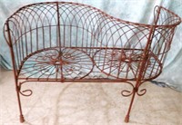 WROUGHT IRON COURTING BENCH