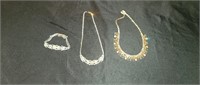Rhinestone Necklaces and Bracelet