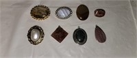 Polished Stone Brooches and Pendants