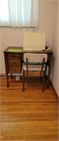 New Home Sewing Machine, Cabinet and Chair
