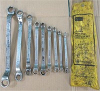 SEARS CRAFTSMAN 9 PIECE BOX END WRENCH SET