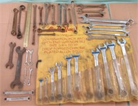 39-WRENCHES*BOX & OPEN END* BRASS RULER