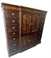 Large Dark Wood Henrendon TV Armoire